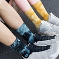 thumbnail image 3 of 4 pairs of Multicolor Tie-dye Tube Socks Street Trend High-top Fashion Trendy SocksC, 3 of 9