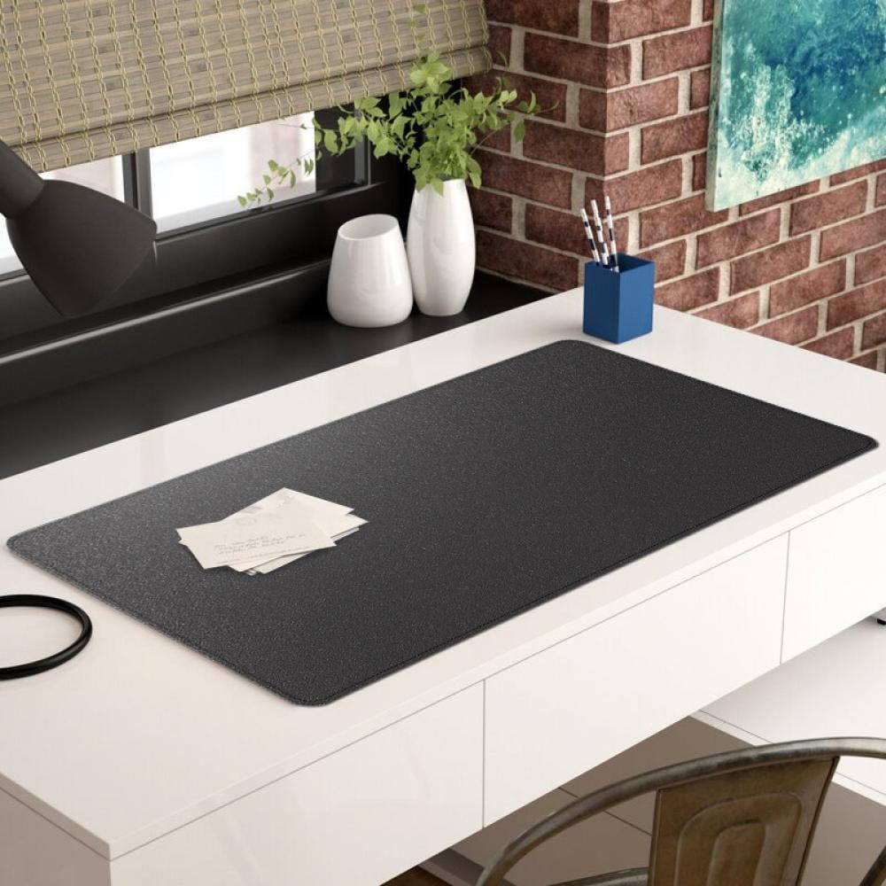 Tapis De Souris Bureau Cuir PU - 90x40cm - Double Face - Portable