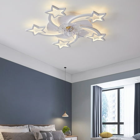 

Christmas Clearance LED Invisible Ceiling Fan With Modern Dimmable Ceiling Fan With Remote Control For Bedroom Living Room Kitchen