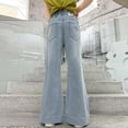 thumbnail image 5 of Kids Girls Jeans Elastic Waist Wide Leg Jeans Teen Girl Clothes Justice Girls Clothing, 5 of 9