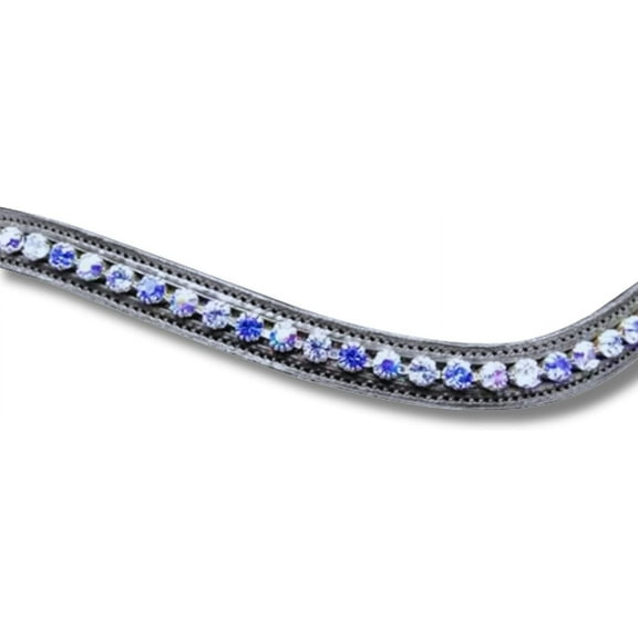 Leather English Bridle Soft Padded Browband Crystals for Horse Bridles Sparkly Bling Diamond Decorated Bling Dressage