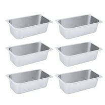 6pcs 4"Deep 1/3 Size Stainless Steel Steam Table Pans Hotel Food Prep Commercial