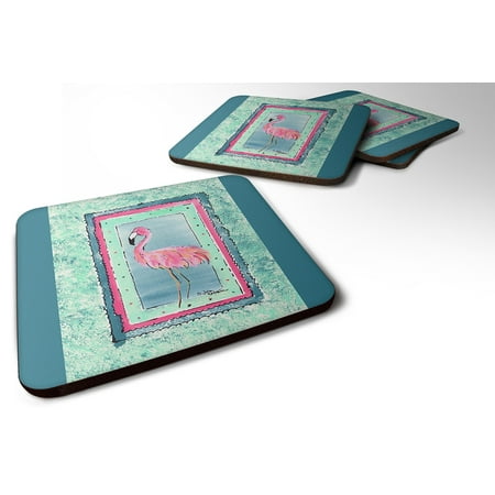 - Set of 4 Flamingo Foam Coasters