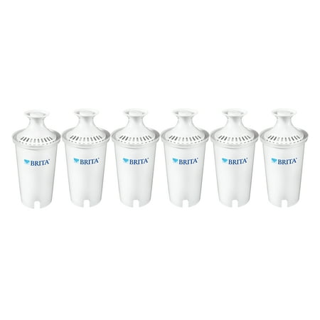 Brita Standard Water Filter, Standard Replacement Filters For Pitchers And Dispensers, Bpa Free - 6 Count