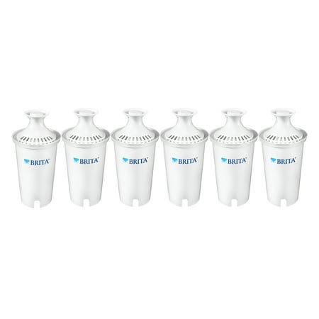 Brita Standard Water Filter, Standard Replacement Filters For Pitchers And Dispensers, Bpa Free - 6