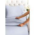 thumbnail image 5 of Full Size Sheet Set - 4 Piece - Hotel Luxury Bed Sheets - Extra Soft - Deep Pockets - Easy Fit - Breathable & Cooling Sheets - Wrinkle Free - Comfy \u2013 Sky Blue Bed Sheets, 5 of 5