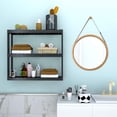 thumbnail image 2 of Bambloom Bamboo Bathroom Shelf 3-Tier Wall Mount Storage Rack ,Multifunctional Adjustable Layer Free Standing Over Toilet Utility Shelves Living Room Kitchen,Black, 2 of 6