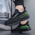 thumbnail image 4 of Men's Lace‑Up Knit Mesh Athletic Running Sneakers, Speckled Pattern Upper Footwear with Curved Thick Midsole for Daily Jogging and Casual Sports Activities, 4 of 8