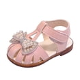 thumbnail image 3 of Duqingm Water Sandals Toddler Classic Fisherman Sandals Girls Closed Toe Water Pool Beach Sandal Naturally Splay Pink,7, 3 of 6