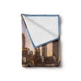 thumbnail image 2 of Massachusetts Soft Flannel Fleece Blanket, Fan Pier Park with Boston City Skyline Modern Urban Life Themed Design Print, Cozy Plush for Indoor and Outdoor Use, 50" x 70", Multicolor, by Ambesonne, 2 of 6