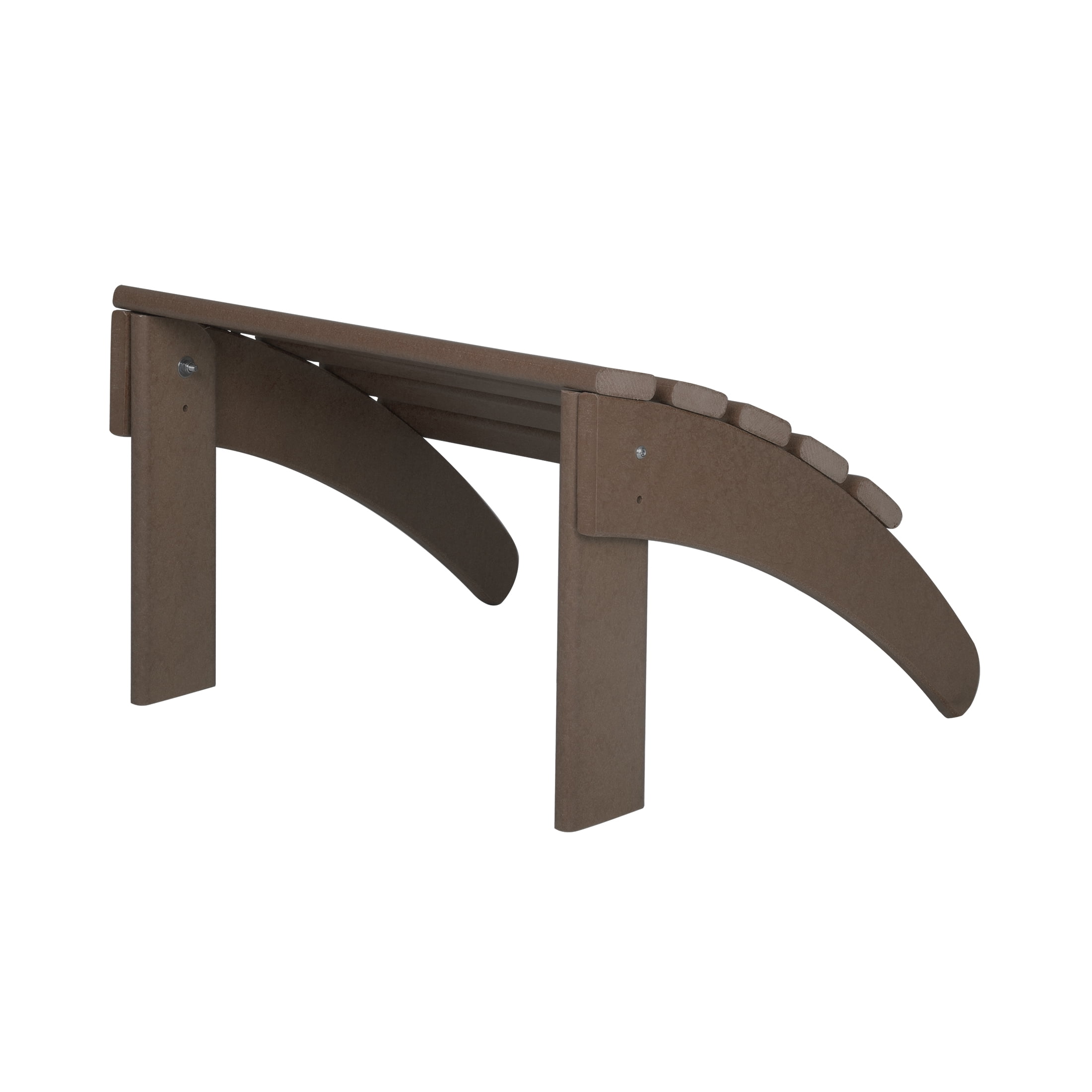 Garden Plastic Outdoor Adirondack Footrest Ottoman, Dark Brown
