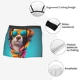 thumbnail image 3 of Yiaed Colorful Sunglasses Dog Print Men's Soft Cotton Boxer Shorts Breathable Boxers Underwear Moisture-Wicking Underwear Stretch Boxer Briefs for Man-XX-Large, 3 of 5