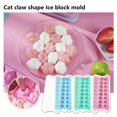 thumbnail image 3 of QHUDLV 24-cell Silicone Mold Cat Paw Heart Shape Ice Tray Mold With Lid L3A8, 3 of 9