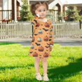 thumbnail image 5 of Girls' long-sleeved dress Pumpkin Bat Girls' A-line dress with ribbed cuffs Soft and comfortable, 5 of 6