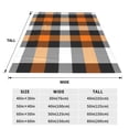 thumbnail image 3 of Salouo Orange Plaid Print Bed Blankets,Flannel Blanket Comfortable Air Conditioning Blanket Lightweight Blanket for Sofa Bed Travel & Couch -60"x50", 3 of 8