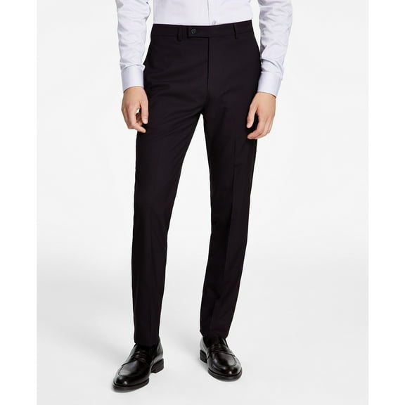 Calvin Klein Men's Slim-Fit Performance Dress Pants Wine Black B4HP (38,30 in)