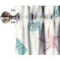 thumbnail image 5 of Ocean Beach Theme Window Valance Curtain,Starfish Seashells Coral, Decorative Curtain Valance for Kitchen Bedroom Decor with Rod Pocket, 5 of 5