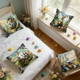 thumbnail image 6 of PONPRNGY Spring Easter Bunny Throw Pillow Covers 17x17 Set of 4 Decorative Pillows Case Soft Short Plush Cushion Covers for Couch Sofa Patio Garden Spring Decor, 6 of 6