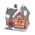 thumbnail image 4 of 2 mini estatuas de casa iluminadas de resina para decoración navideña de escritorio. EstiloH, 4 of 9