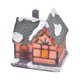 thumbnail image 4 of 2 estatuas de casa iluminadas en miniatura de resina, adorno de pueblo para mesa navideña EstiloG, 4 of 9