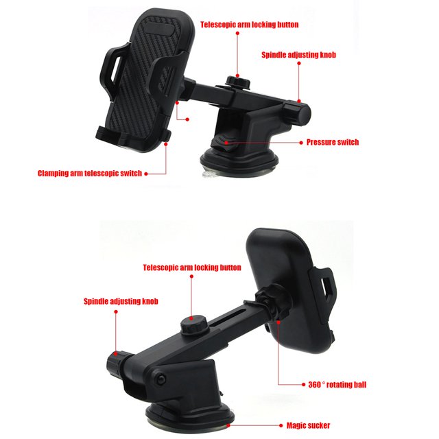 Soporte Para Teléfono De Coche Soporte antideslizante para teléfono celular estante para soporte de ventosa para teléfono accesorios para coche Sywqhk Accesorios para autos y motos