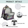 thumbnail image 4 of Colorful Starry Sky and Universe Backpack for School, Cute School Bag with Adjustable Shoulder Straps and Padded Back, 13.8"x11.4"x6", 4 of 5