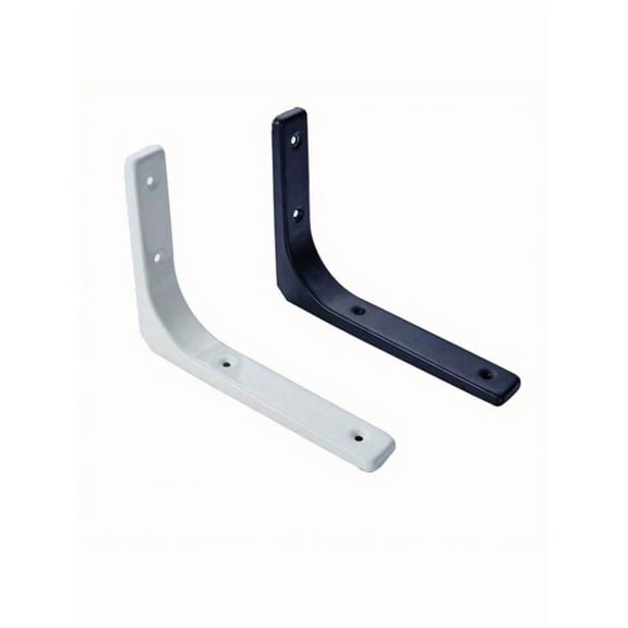 2pcs Heavy-Duty Iron L-Shaped Shelf Brackets - Right Angle Corner Supports for Wall Mounted Furniture, Industrial Decorative Har