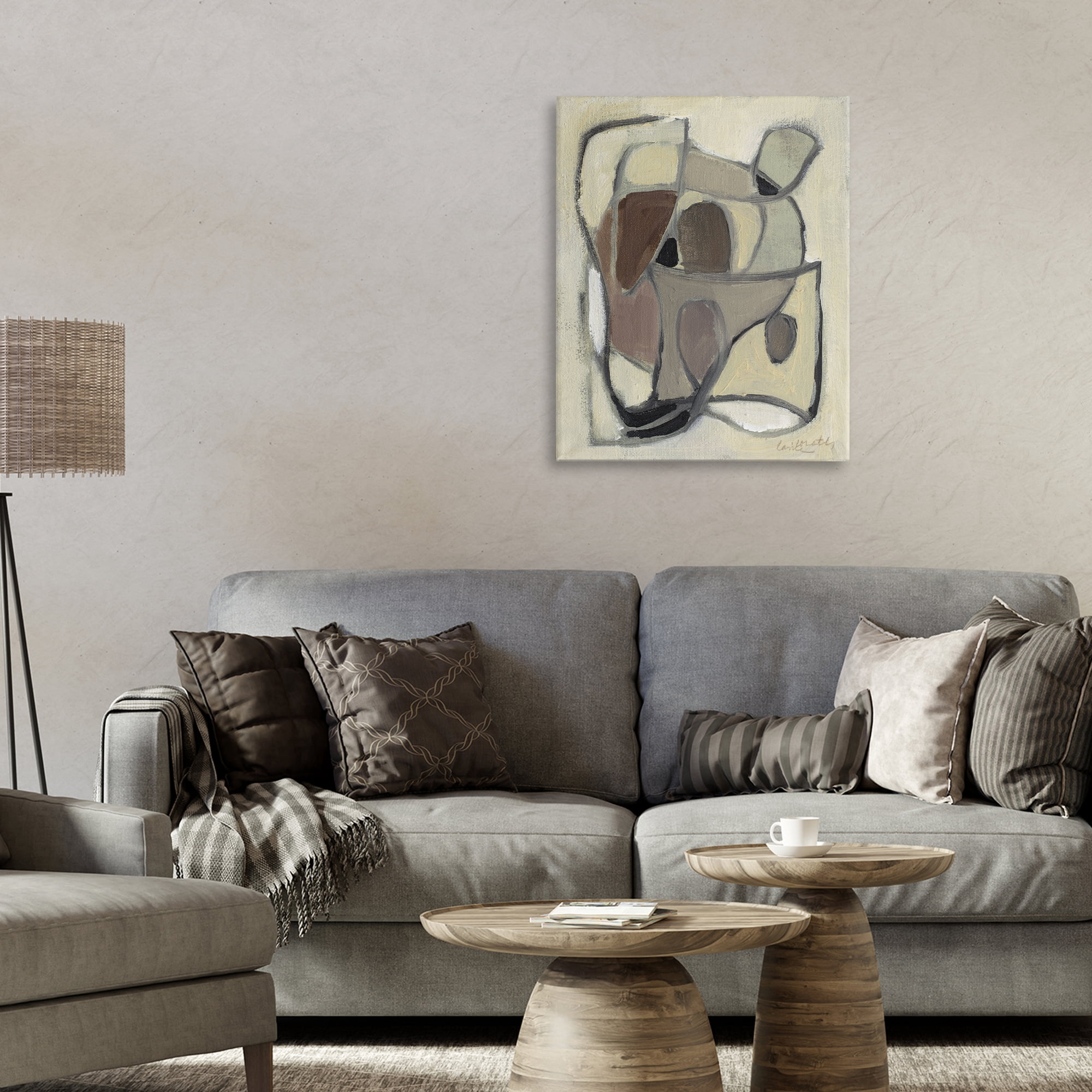Stupell Industries Rustic Curved Shapes Abstract Canvas Wall Art, design by Lanie Loreth