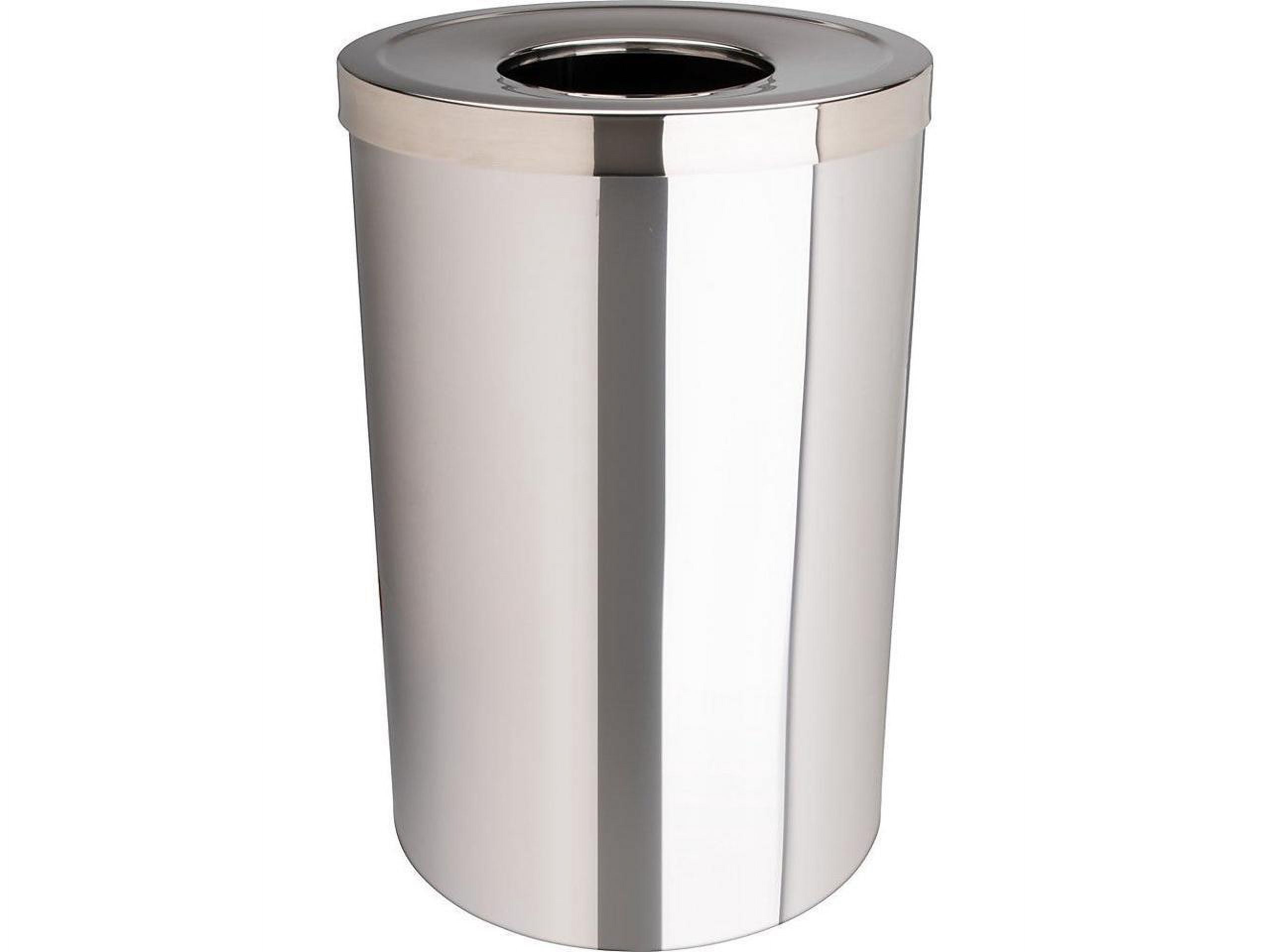 Genuine Joe Solutions 30 Gallon Stainless Steel Garbage Can, Silver