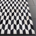 thumbnail image 4 of SAFAVIEH Studio Leather Naomi Geometric Area Rug, Ivory/Black, 8' x 10', 4 of 11