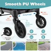Infans Wagon Stroller for 2 Kids Push Pull Double Stroller with Adjustable Handle