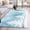 SkyBlue White, variant on Area Rug 4x6 Ft, Blue Christmas Non Slip Area Rugs for Bedroom, Winter White Xmas Pine Tree Snow Scene Washable Low Pile Indoor Throw Carpet for Home Office Study Room Dining Room Nursery