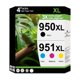 thumbnail image 1 of Cartuchos de tinta 950XL 951XL Couleuris, paquete de 4 para impresoras HP, 1 of 7