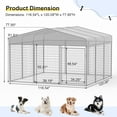 thumbnail image 6 of 10×10×6.5 ft Large Dog Crate Heavy Duty Dog Kennel Outdoor Dog Playpen w/ Waterproof Cover Dog Crates For Large Dogs Dog House Outdoor Dog Enclosure, 6 of 9
