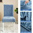 thumbnail image 2 of Super Stretch Chair Slipcovers,Dining Room Chair Covers Universal Anti-Dust Removable Washable Thicken Jacquard Chair Protector for Hotel Banquet Kitchen Decor-8-blue, 2 of 8