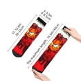 thumbnail image 4 of Zufioo Garfield Print 30cm Adult Socks, Contrast Color Straight Socks Sports Socks - Moisture Wicking, High Elasticity, Unisex, 4 of 7