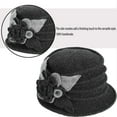 thumbnail image 5 of MESSUEN Winter Hat Beanie Womens Bucket Hat Women's Winter Warm Wool Beret Beanie Cloche Bucket Hat 1920s 50s Beanies Women Hat Dark Gray One Size, 5 of 8
