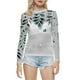 thumbnail image 1 of Gibobby Blusas Holgada Blusa de manga larga con cuello redondo a la moda de verano para mujer, camisa estampada superior semitransparente, camisa inferior（Negro， XL), 1 of 5