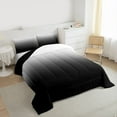thumbnail image 3 of jejeloiu Modern Minimalist Style Full Size Comforter Sets,Abstract Geometric Bedding Comforter Set,Gradient White Black Bedding Sets For Men Women,Super Cozy Room Decor Reversible,3-Piece, 3 of 8