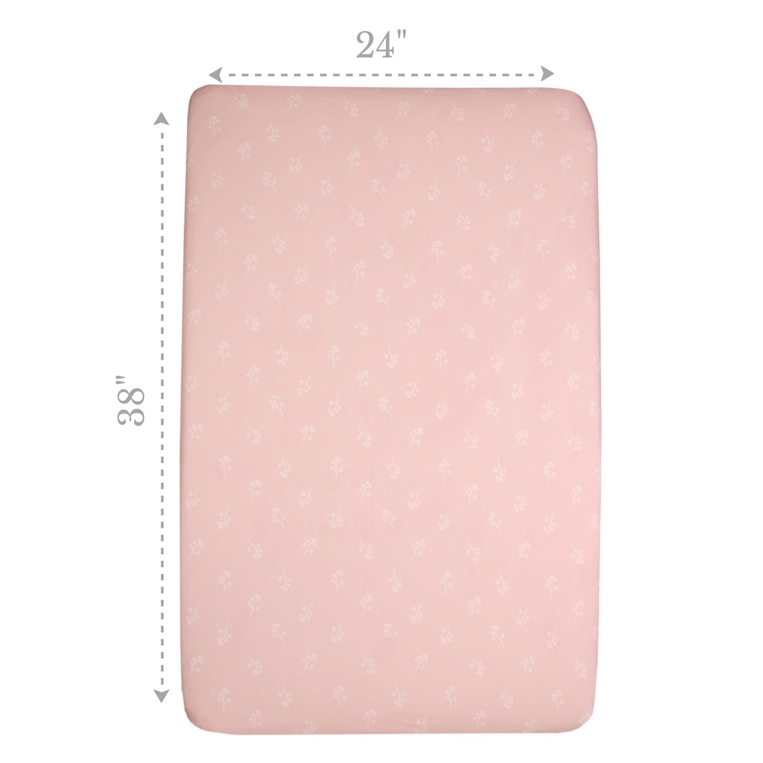 2-Pack Mini Fitted Crib Sheets, Floral