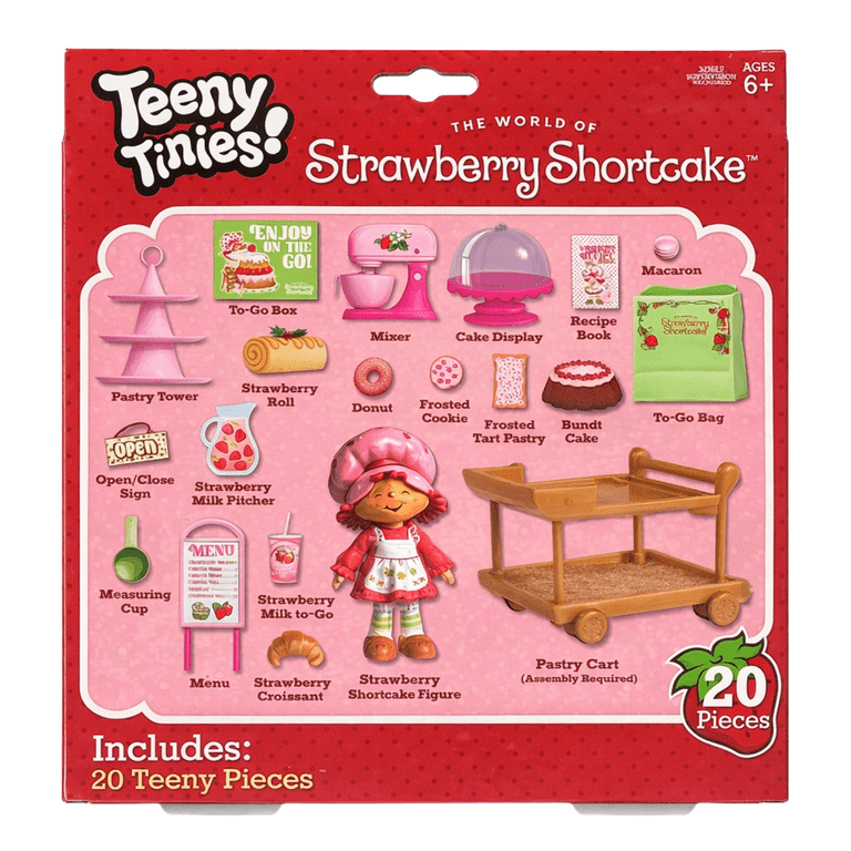 リーメント/ミニスイーツ/⑨Stawberry Shortcake/食玩 Teeny Tinies Strawberry Shortcake Pastry Cafe Playset, 20-Piece