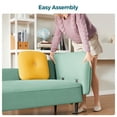 thumbnail image 6 of LINSY HOME Loveseat Sofa Couch with Side Table for Living Room, Bedroom, Apartment and Small Space, Easy Assembly, Teal, 6 of 10