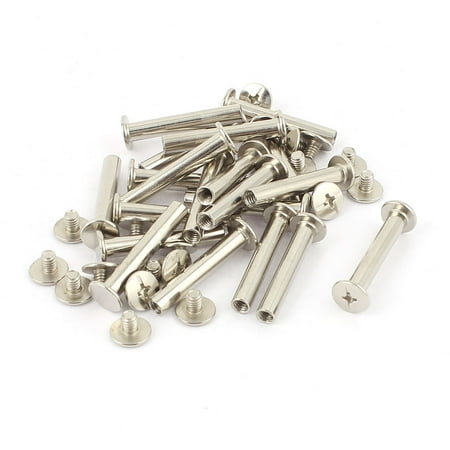 

Uxcell M5x30mm Nickel Plated Binding Screw Post for Scrapbook Photo Albums (20-pack)