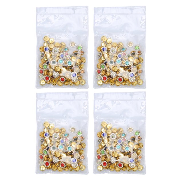 400 Uds. Botones de diamantes de imitación de colores surtidos, Metal resistente brillante, copa de garra de diamantes de imitación ampliamente utilizada para bolsa de ropa, joyería DIY
