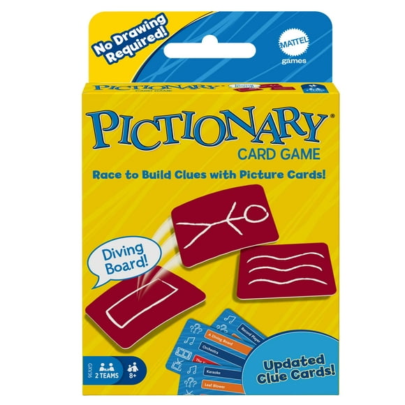 Pictionary Card Game, Family Game for Kids, Adults and Game Night, Build Clues with Picture Cards