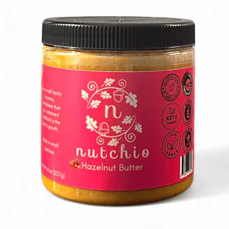 Hazelnut Butter, 100% Roasted Hazelnuts, 8 oz