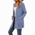 thumbnail image 2 of Cardigan Sweaters for Women Lightweight Long Sleeve Open Front Ribbed Knit Cardigans with Pockets Fall Winter Casual Outerwear, 2 of 7