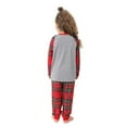 thumbnail image 4 of URMAGIC Matching Family Pajamas Sets Christmas Pjs with Lettler Print and Plaid Tee and Bottom Loungewear, 4 of 4