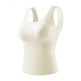 thumbnail image 7 of Roncen Women's Seamless Bulit-in-Bra Tank Tops Versatile Solid Crewneck Summer Sleeveless Going Out Casual T-Shirts, 7 of 7