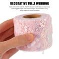 thumbnail image 4 of 1 Roll Floral Voile Ribbon Bowknot DIY Embroidered Sequin Webbing Ribbon, 4 of 6